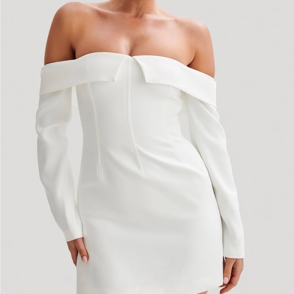 Elegant Off-Shoulder White Dress